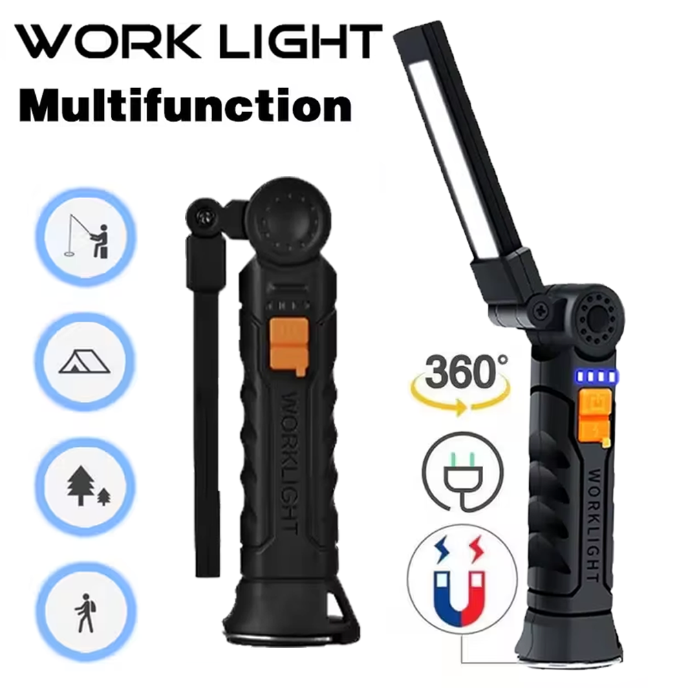Outdoor Lighting Usb - Linterna LED COB portátil, linterna recargable