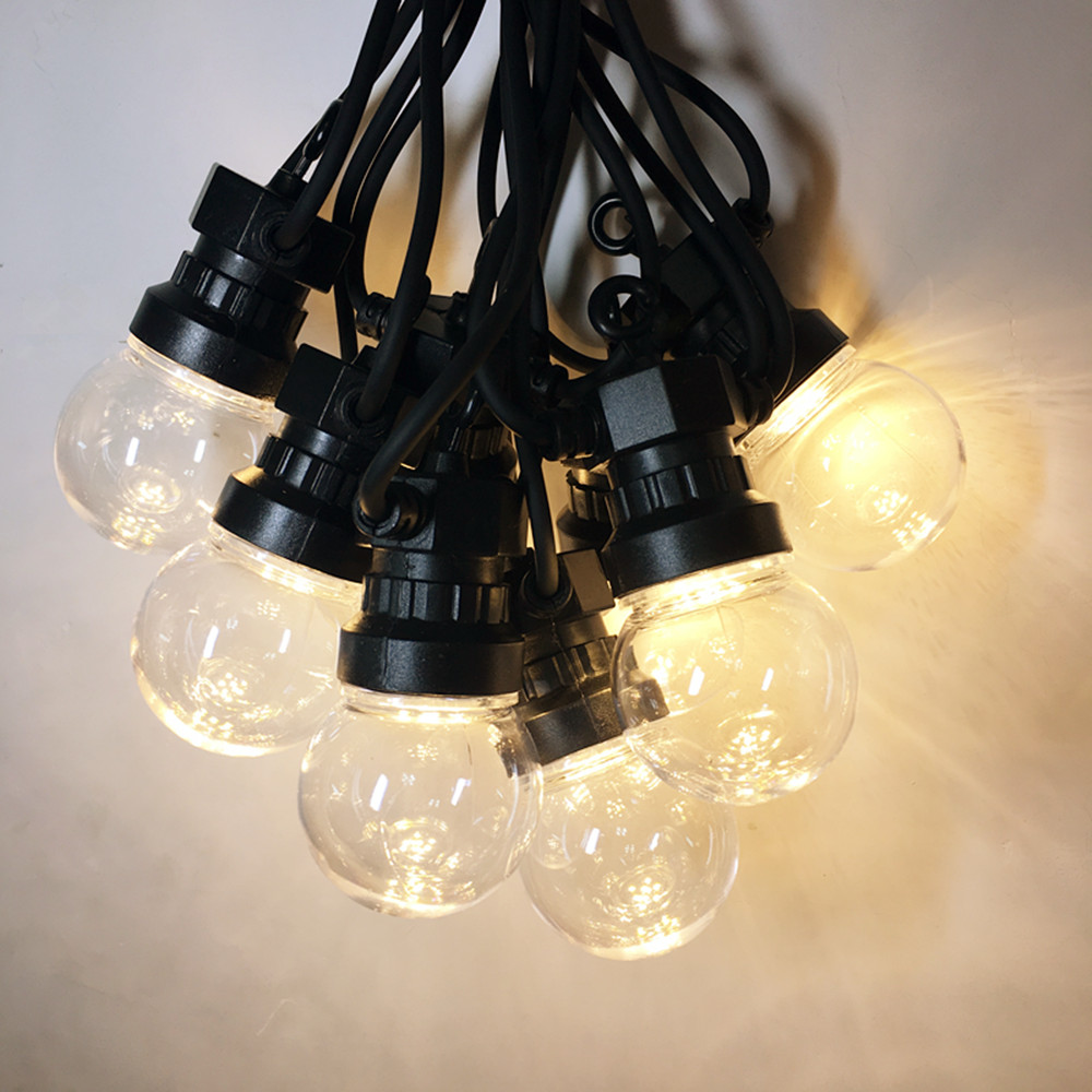 Lighting Wedding Outdoor - IP65 G50 Cable blanco bola lechosa