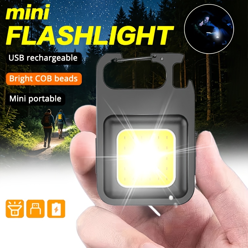 Outdoor Lighting Usb - Linterna Portátil de Llavero, Mini Linterna