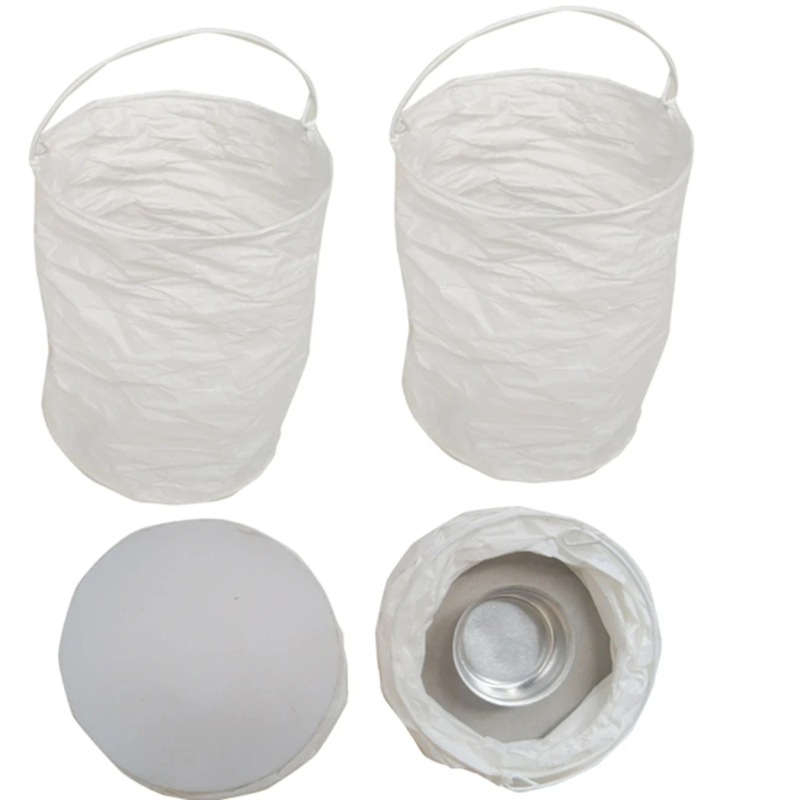 Lighting Wedding Outdoor - Linterna de papel recta blanca DIY,
