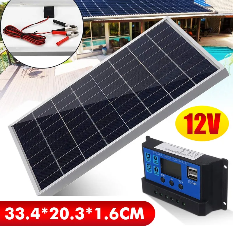 Outdoor Lighting Controller - Kit de Panel Solar de 50W,