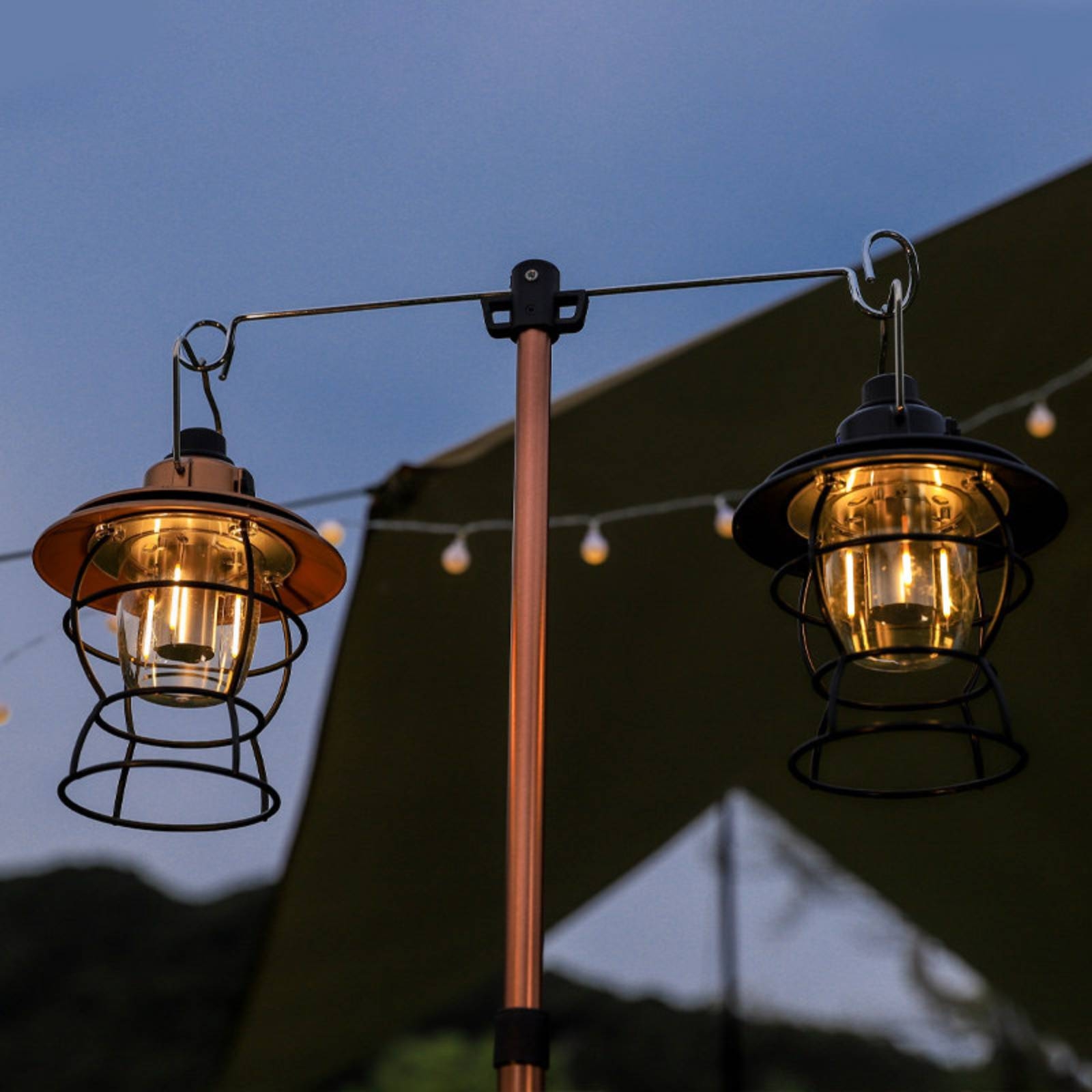 Outdoor Lighting Poles - Trípode con Ganchos, Soporte Telescópico para