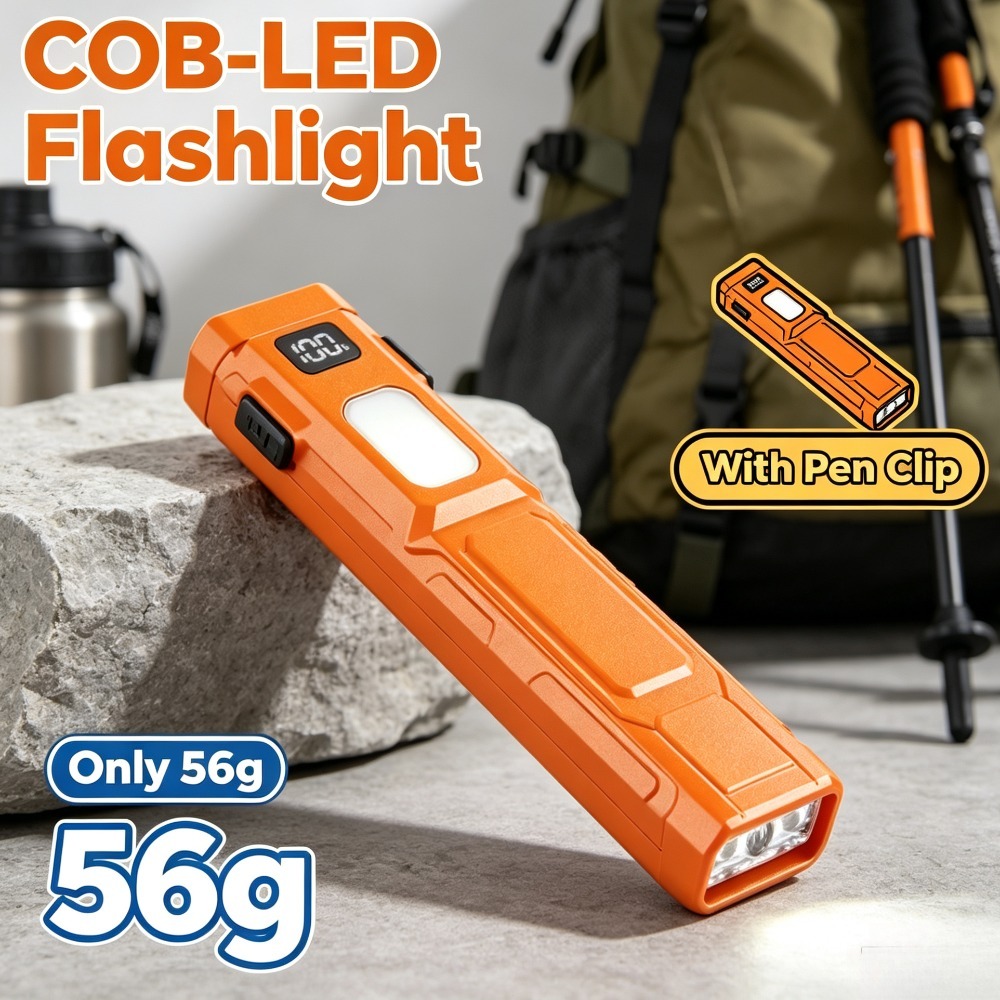 Outdoor Lighting Panel - Linterna LED COB EDC con clip