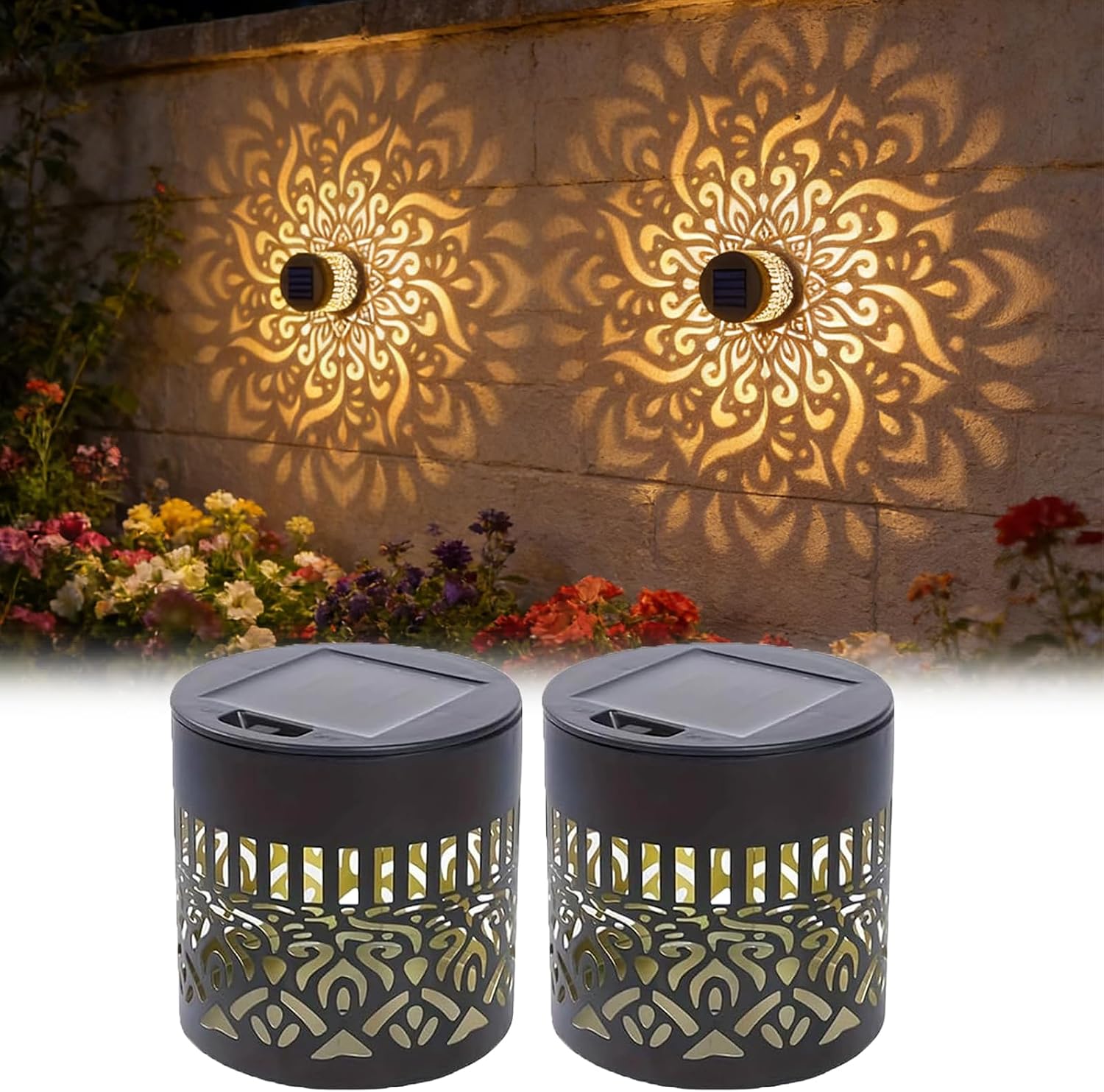 Outdoor Lighting Ip65 - Paquete de 2 luces solares para