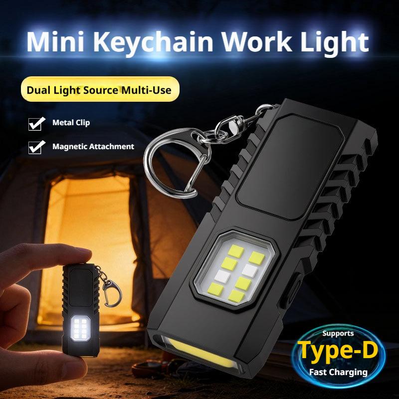 Outdoor Lighting Usb - Mini linterna de llavero EDC recargable