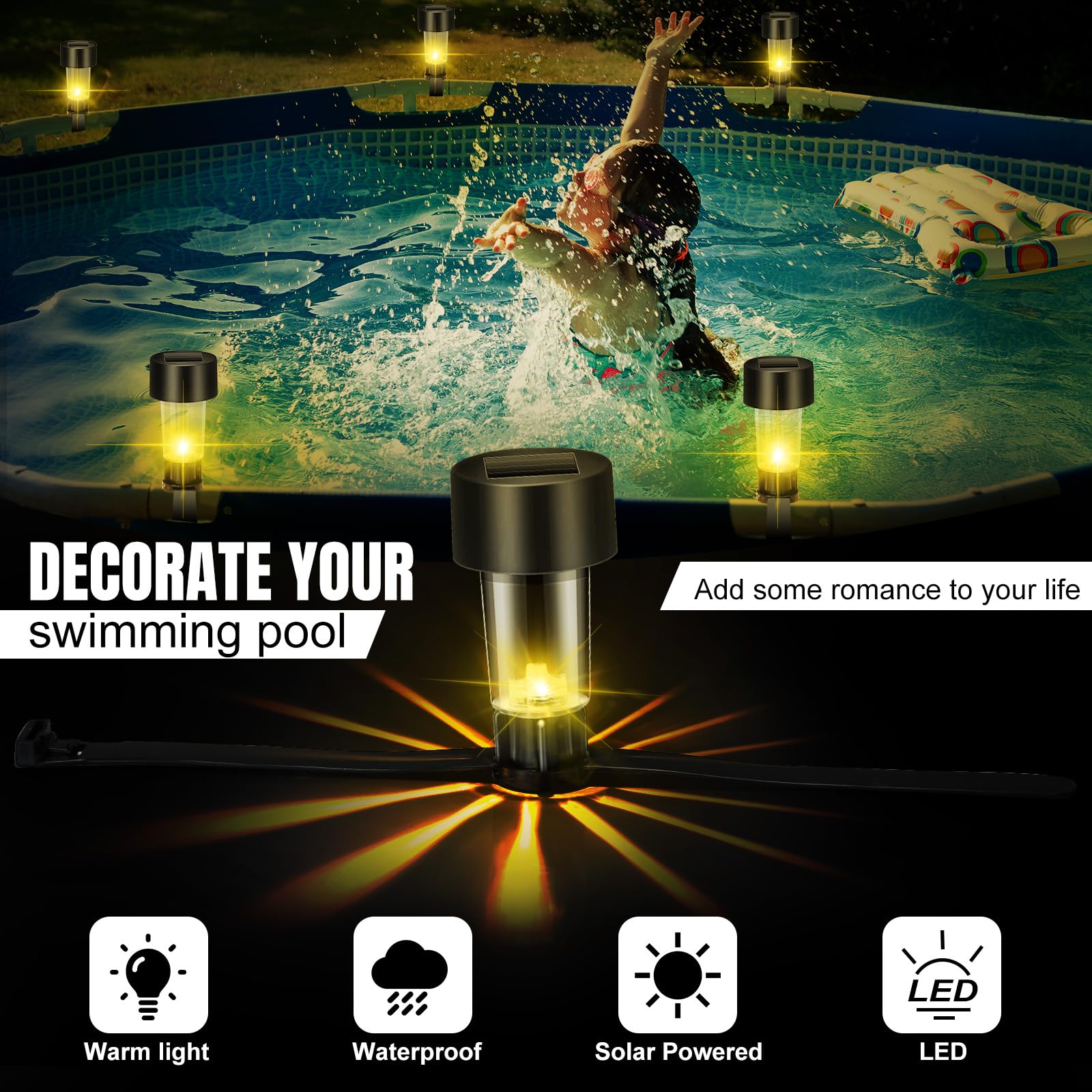 6 paquetes de marco de luz Sol - Pond Light Submersible reseña y precio