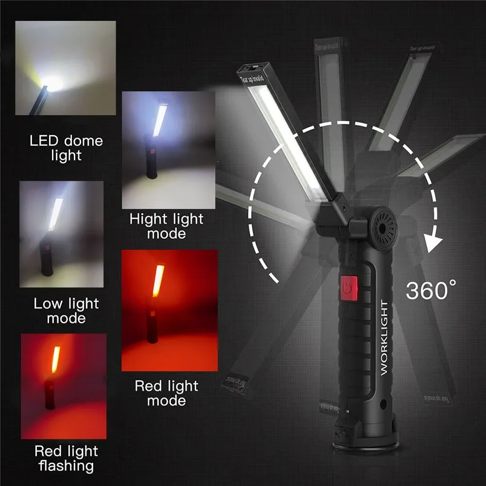 Linterna LED COB portátil, luz - Outdoor Lighting Usb reseña y precio