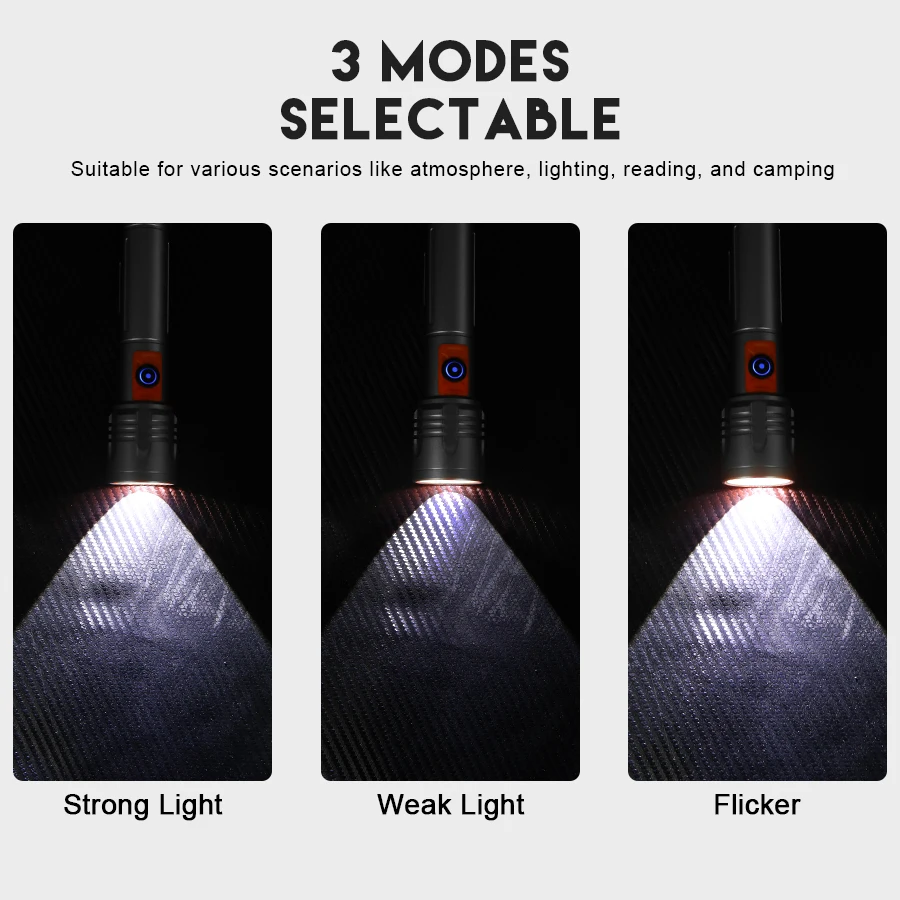 Linterna LED de alta potencia, - Outdoor Lighting Usb reseña y precio