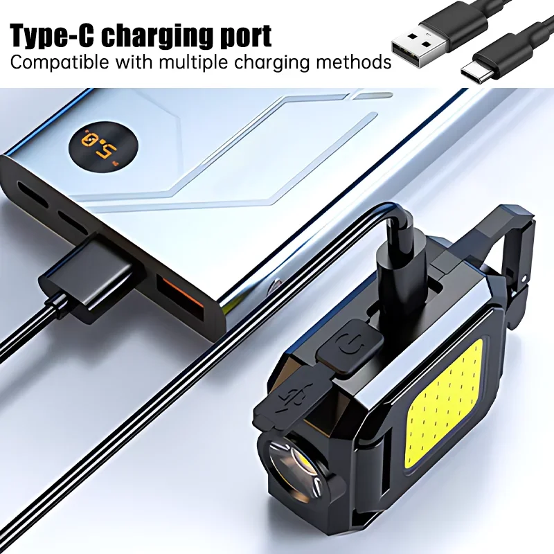 Mini linterna llavero luz COB  - Outdoor Lighting Usb reseña y precio
