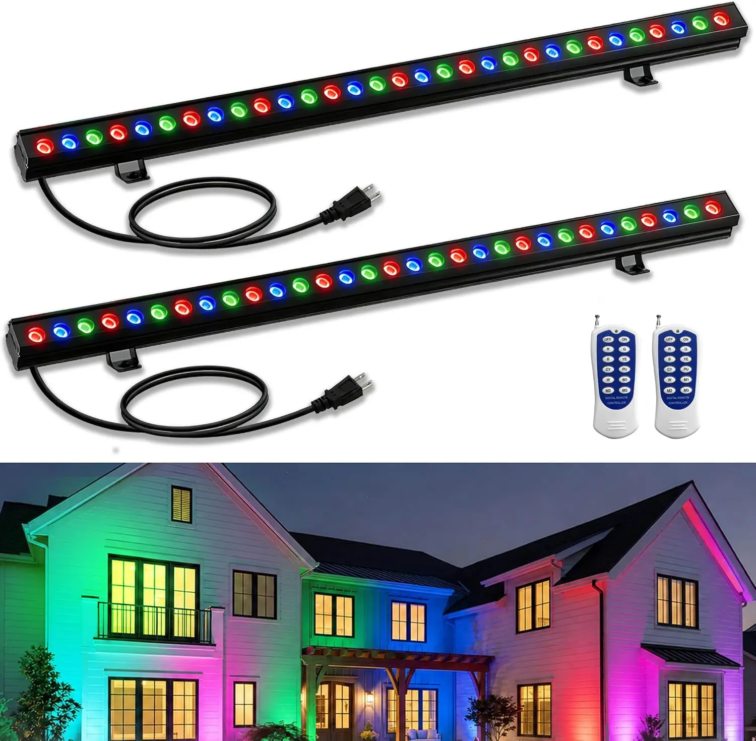 Paquete de 2 Luces RGB para Pa - Outdoor Lighting Controller reseña y precio
