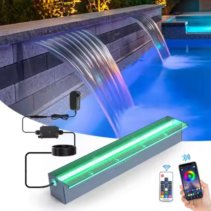 Fuente de pared de cascada de  - Pond Light Submersible reseña y precio