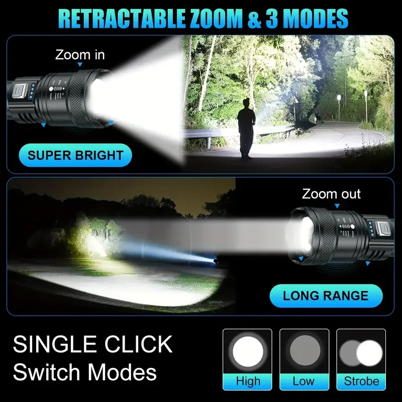 Linterna LED táctica de 2000LM - Outdoor Lighting Panel reseña y precio